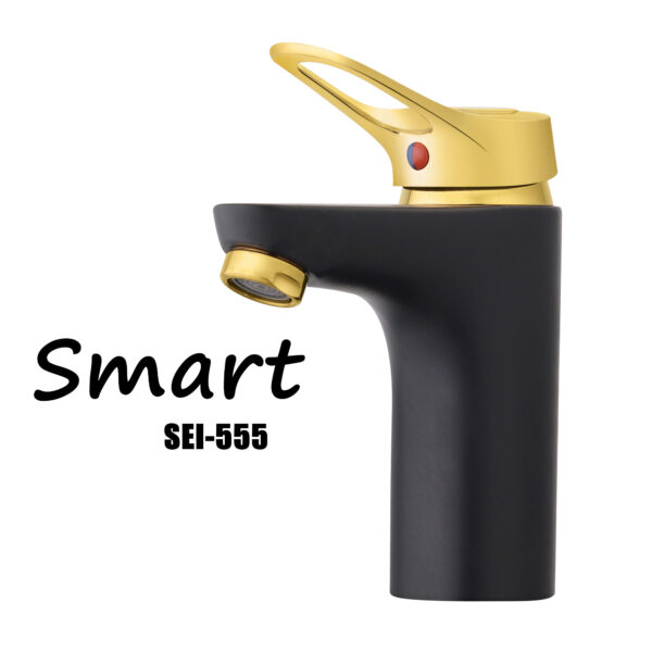 Black Gold Single Lever Basin Faucet - High Quality Mixer with Water Flow Control