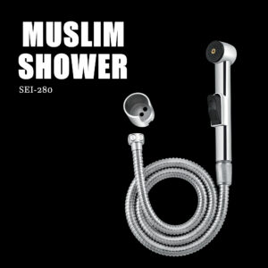 MUSLIM SHOWER STAINLESS STEEL WITH HOLDER AND 1 METER CHAIN