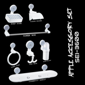 Bathroom Accessories Set Luxury Bathroom Design Wall Mount Brass 7-Piece Apple SEI-3600